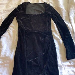 Black velvet dress